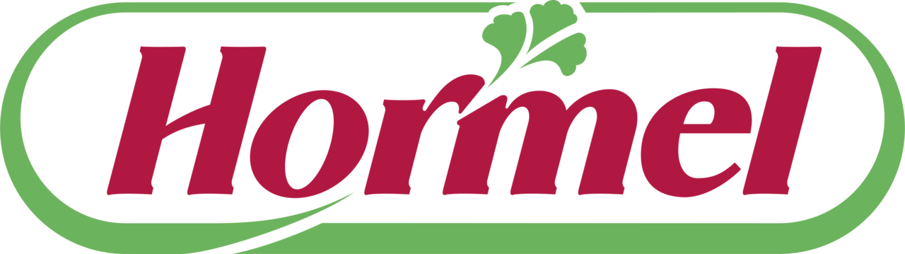 Hormel logo with green leaf design.