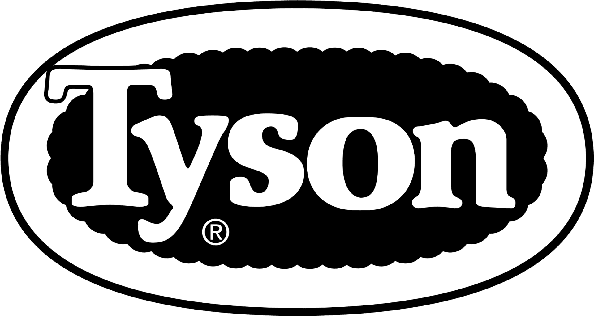 Tyson Foods logo in black and white.